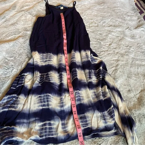 Francesca’s Collection Blue Rain Boho Tie Dye Midi Draped Dress - SMALL - Picture 6 of 10